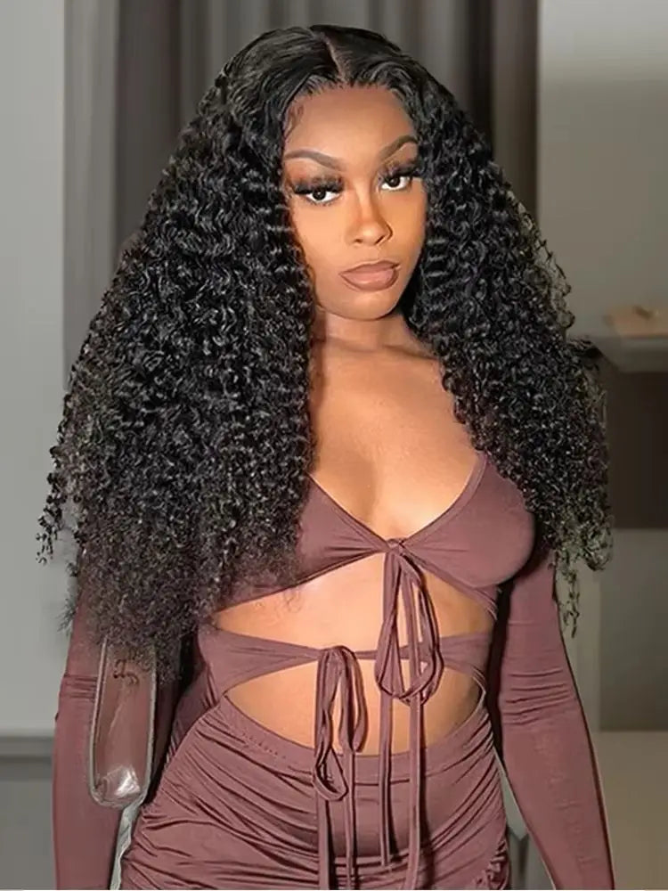 300% Density 50 Inch Deep Wave Human Hair Wig – 13×6 HD Lace Frontal, Loose Water Curly, 13×4 Lace Front & 7×5 Glueless Closure