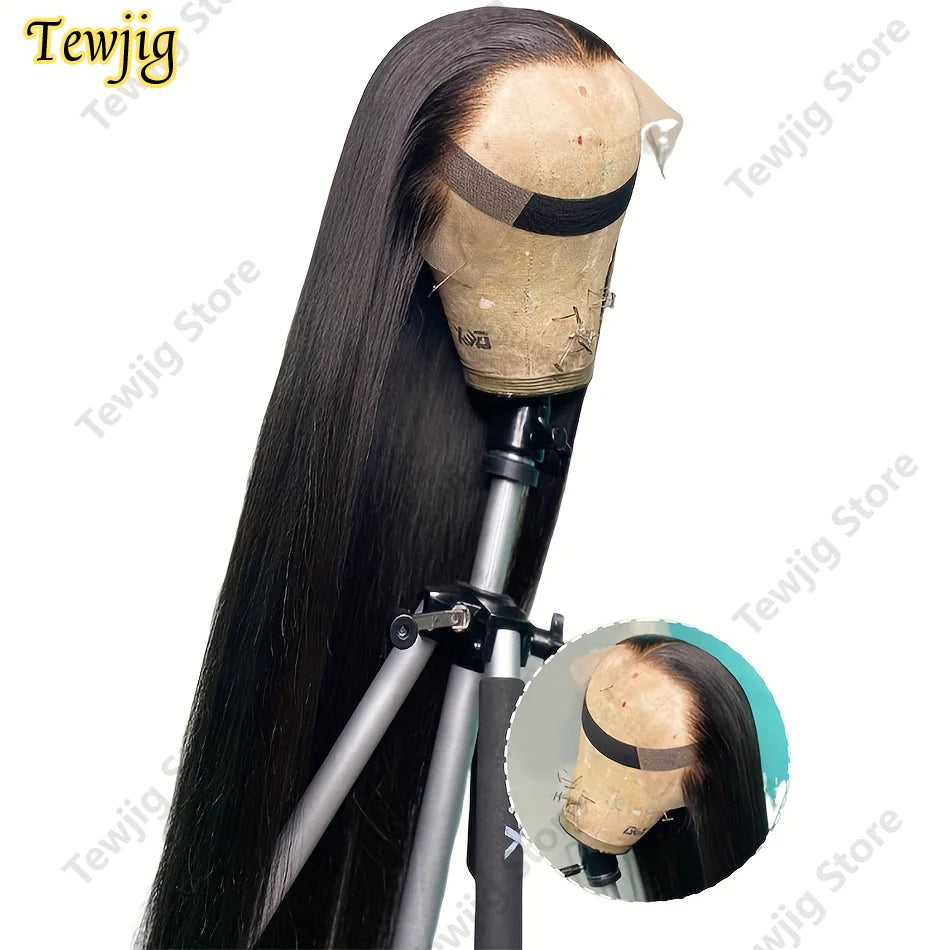 Bone Straight Brazilian Human Hair Wig – 13×6 Lace Frontal, 13×4 HD Lace & 5×5 Glueless Closure, 30 / 40 / 42 Inch