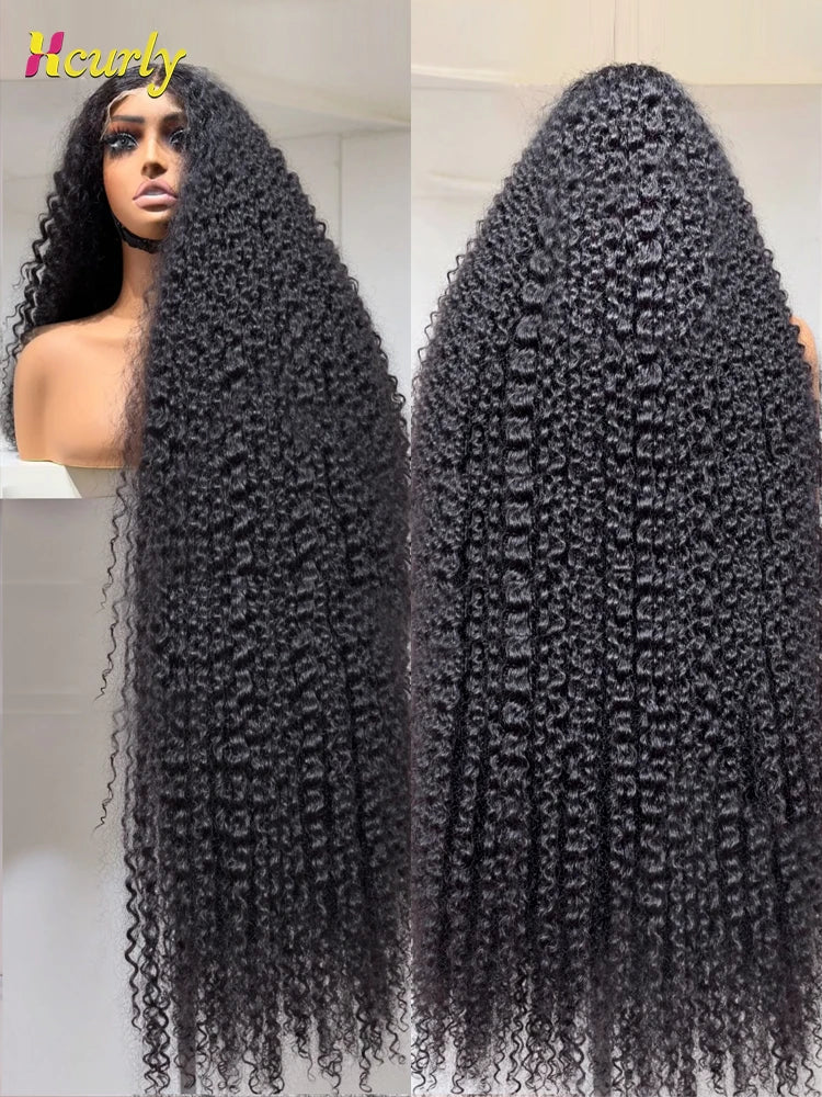 Burmese Curly Human Hair Wig – Deep Wave 13×6 HD Lace Frontal, 13×4 & 5×5 Glueless Closure, 30 & 34 Inch