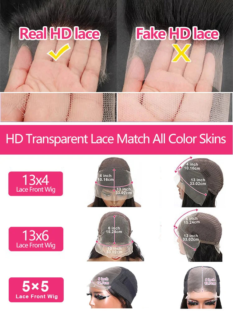 30–40 Inch Water Deep Wave Curly Human Hair Wig – 200% Density, 13×6 HD Lace Frontal, Full & Natural Look