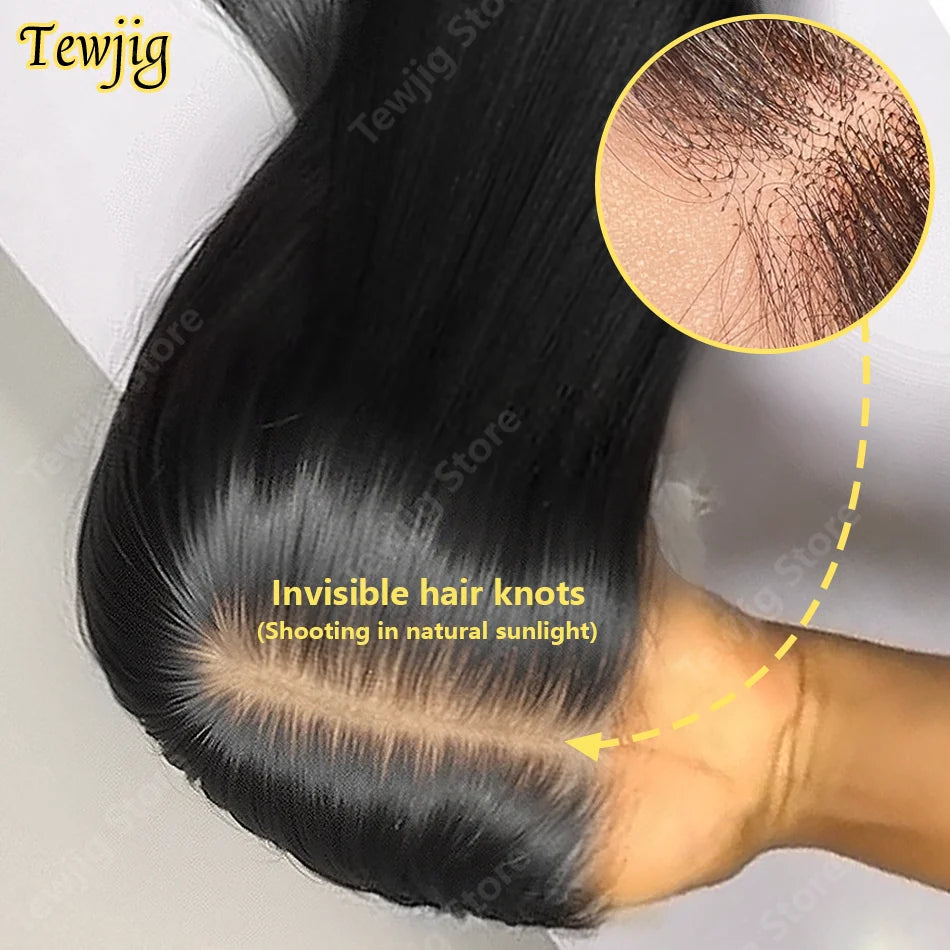 Bone Straight Brazilian Human Hair Wig – 200% Density, 13×6 HD Lace Frontal & 13×4 Lace Front, 30 / 40 Inch