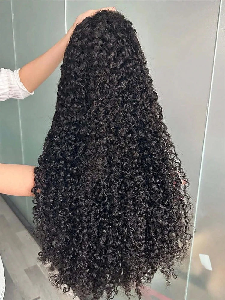 300% Density 50 Inch Deep Wave Human Hair Wig – 13×6 HD Lace Frontal, Loose Water Curly, 13×4 Lace Front & 7×5 Glueless Closure